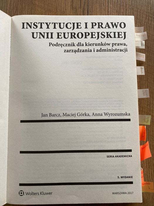 Instytucje i prawo Unii Europejskiej