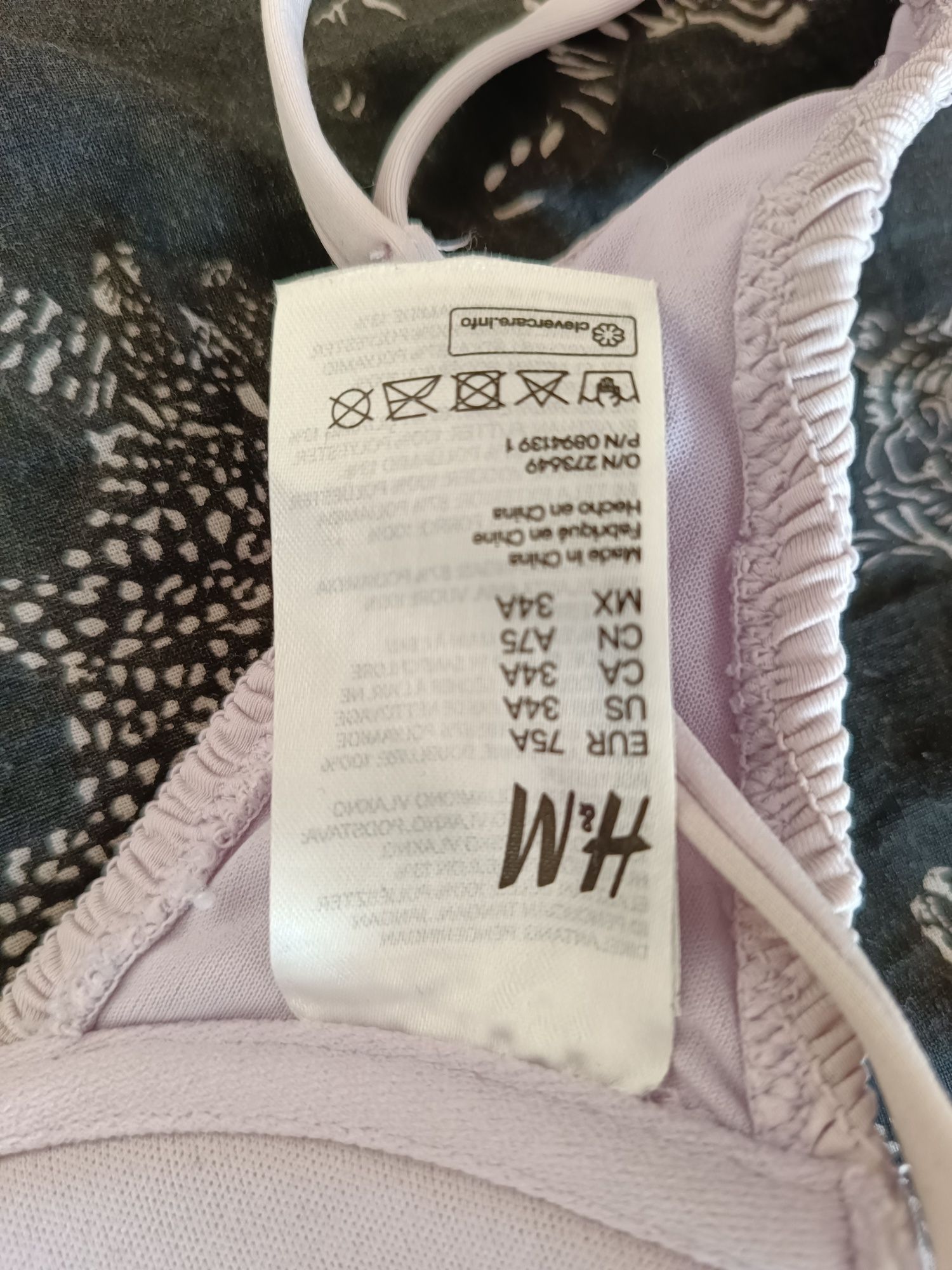 Góra od bikini kostiumu kąpielowego biustonosz