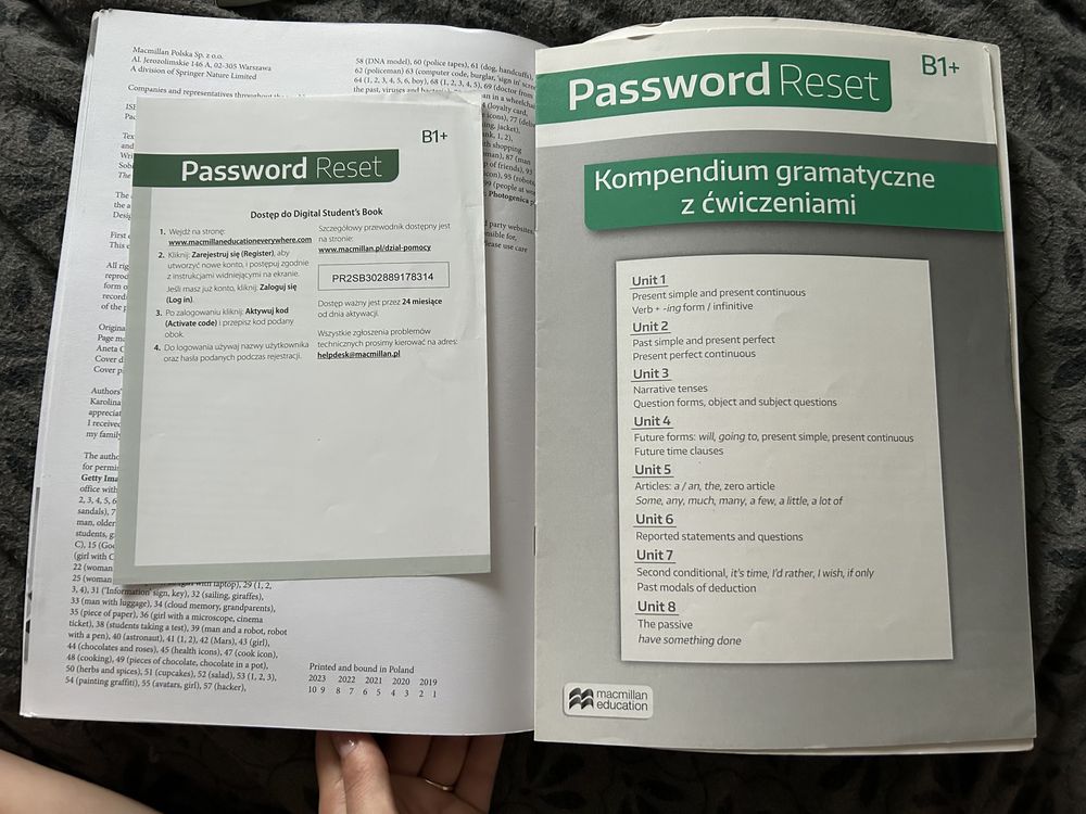 Password reset B1+ workbook macmillan education