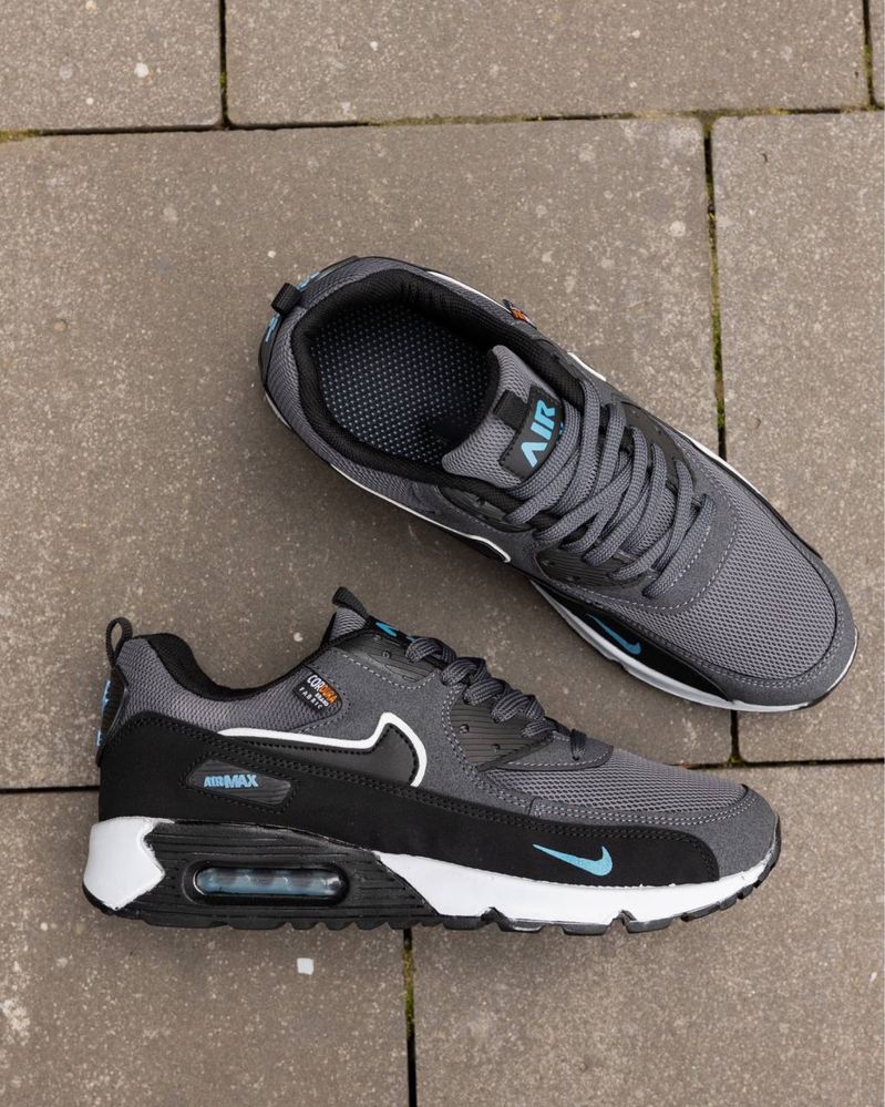 Мужские кроссовки найк аир макс  Nike Air Max 90 Grey Blue