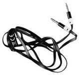 Kabel audio Forever miniJack 3,5mm - miniJack 3,5mm 1m czarny płaski