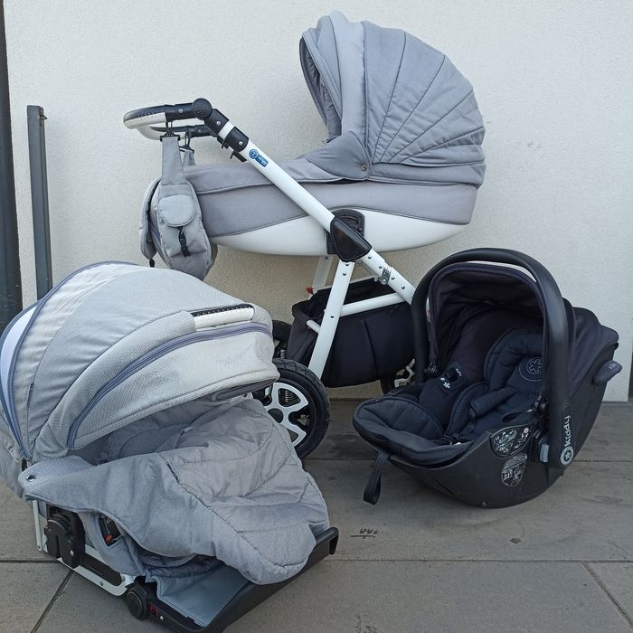 Wózek 3/1 adamex Pajero z fotelikiem kiddy