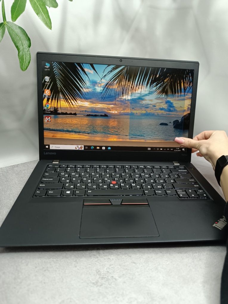 Сенсорний ноутбук Lenovo ThinkPad T470s/i7-7600U/8/256/14"/Full HD