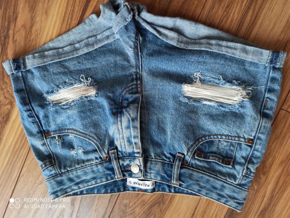 Spodenki szorty jeansowe Pull and Bear 34