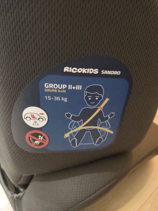 Fotelik samochodowy RicoKids 15-36 kg
