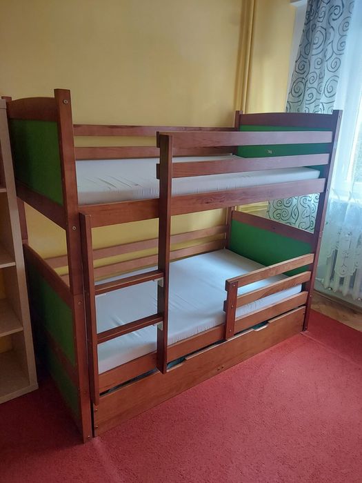 Łóżko piętrowe 3 osobowe z materacami