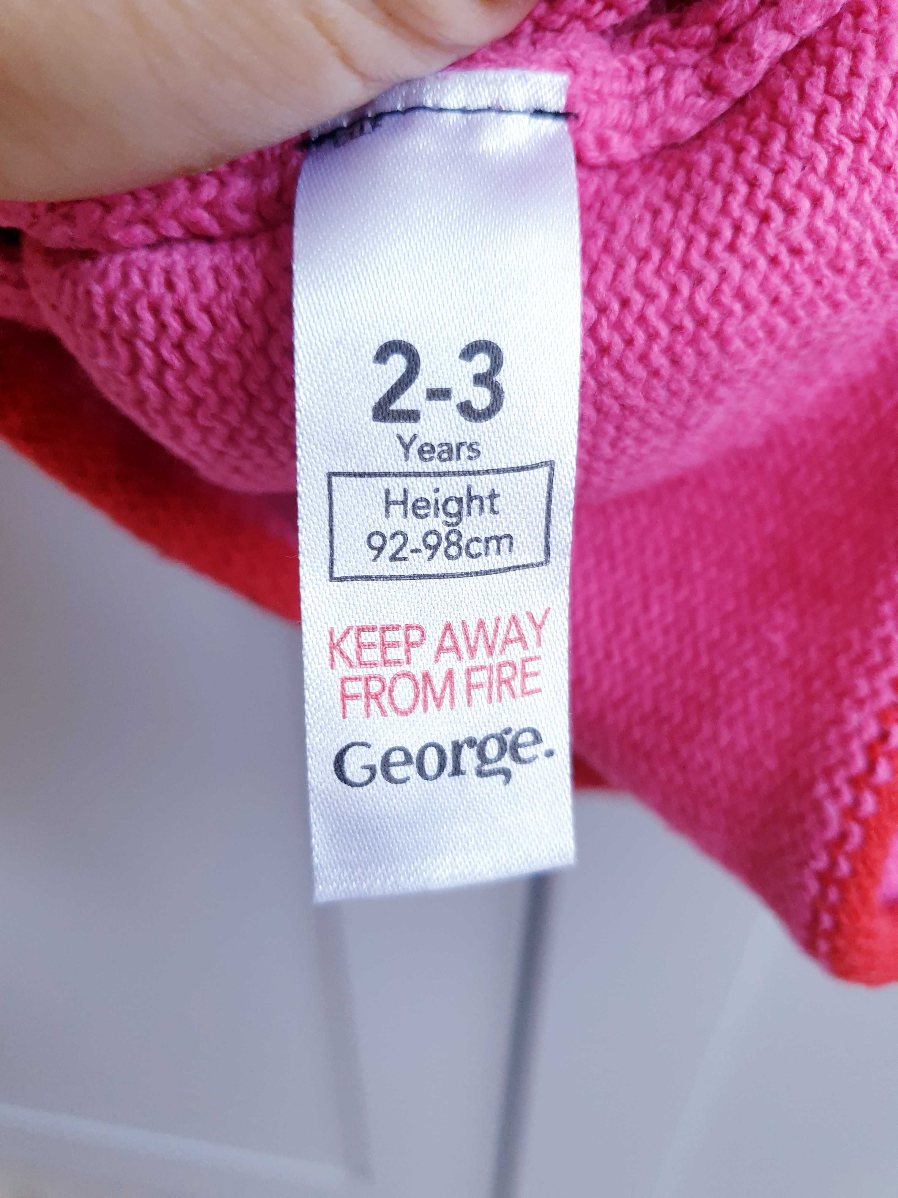 Różowy zapinany sweter sweterek 92 98 George