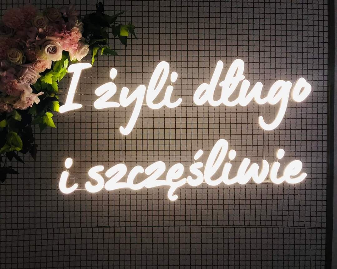 Napis Crazy in love neon, ledon, led na wesele