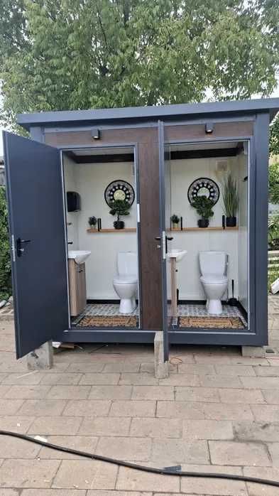 Kontener pawilon sanitarny, toaleta, łazienka mobilna ogrodowa wc
