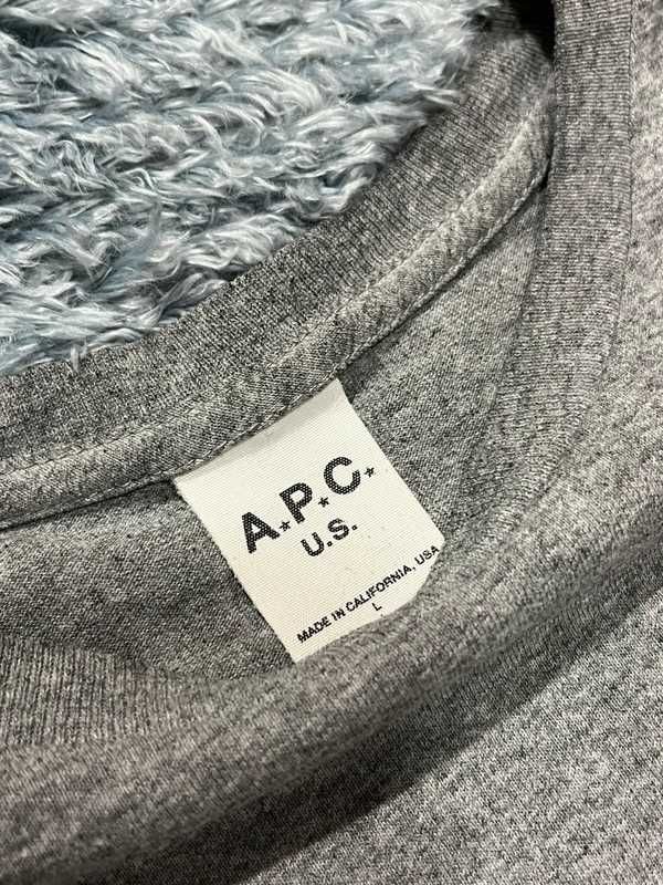 A.P.C. szara koszulka męska made in USA