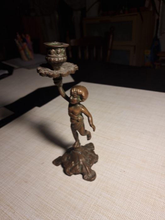 Świecznik z mosiądzu