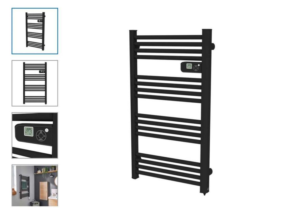 Grzejnik elektryczny GoodHome Melton 500 w czarny