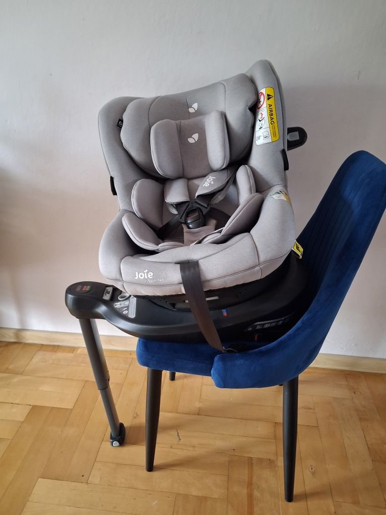 Fotelik Joie Ispin i spin 360 szary gwarancja obrotowy isofix