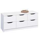 Elegancka Komoda Westphalen 6 szuflad, biel mat