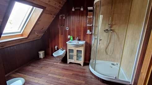 Całoroczny domek Mazury Pelnik nad jeziorem Isąg, molo