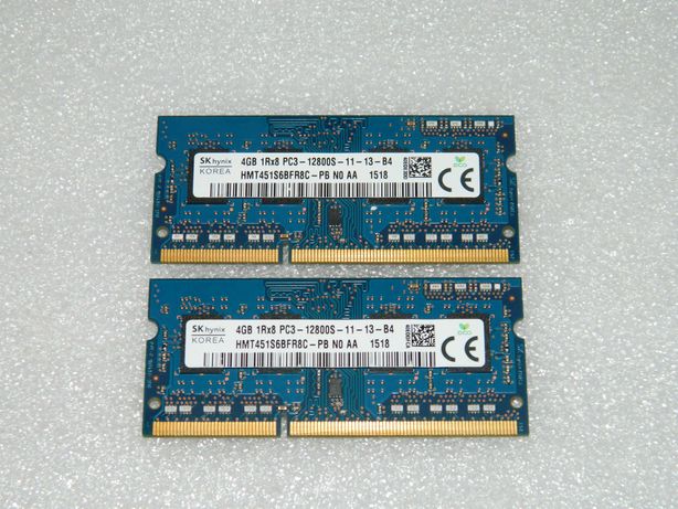 Pamięć Ram 8GB (2X4Gb) DDR3 HYNIX 12800S