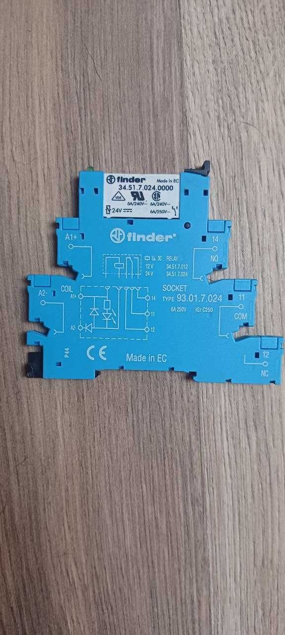 Suporte de Relé + Relé 24VDC 240V/6A