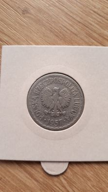 1 złoty 1957 r.-nr 4 - rzadkość