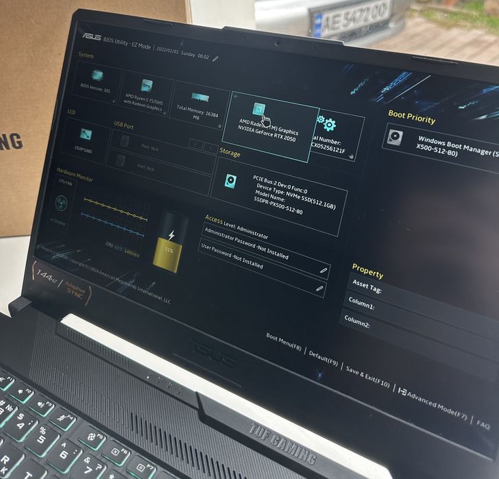 ‼️Asus Tuf A15‼️2024/Ryzen5-7535HS/RTX2050/DD5 16GB/Гарантия Месяц!