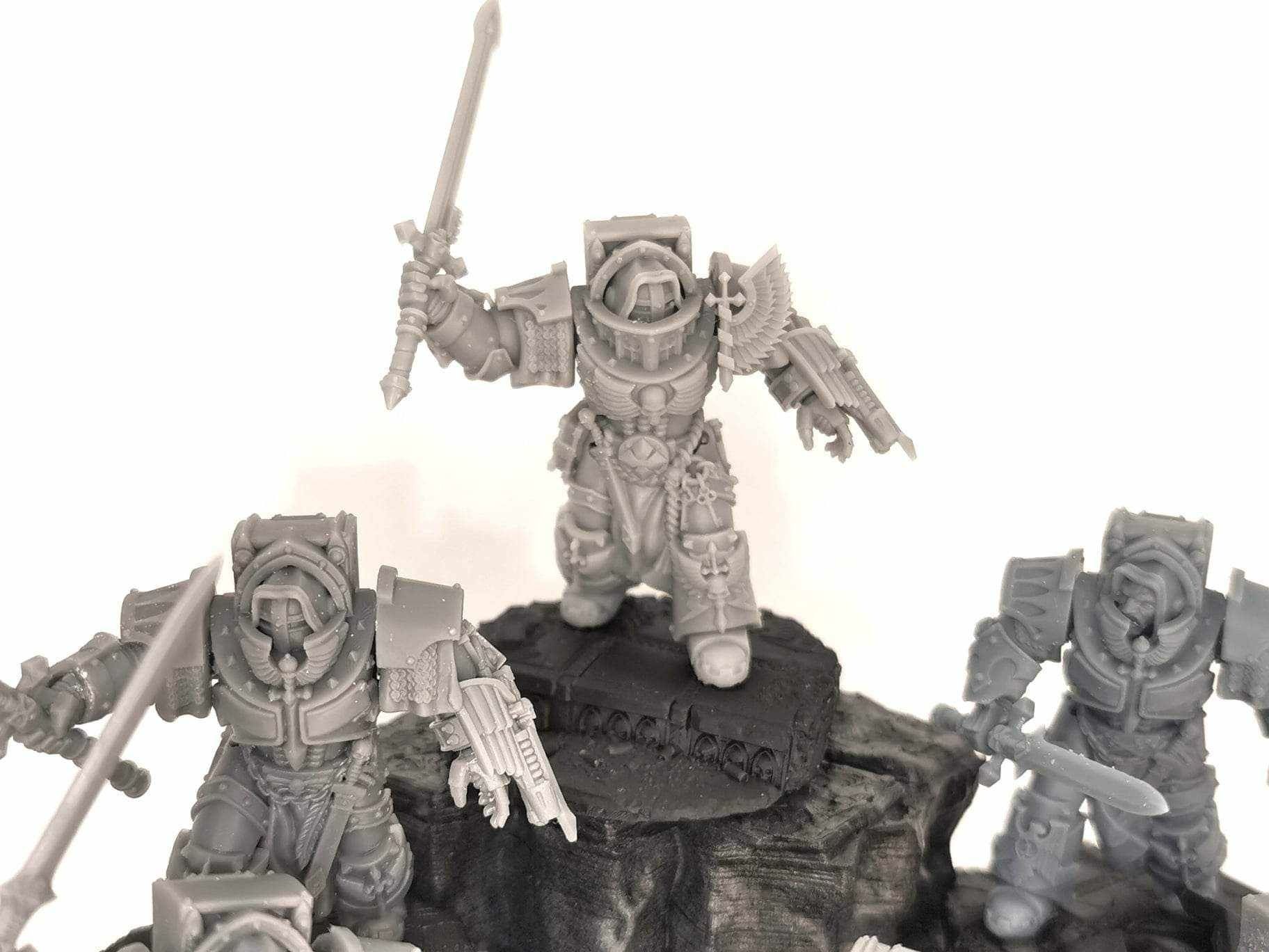 Dark Angels Inner Circle Knights Cenobium. Druk żywica 3D,.