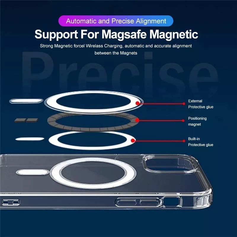 Capa Magsafe Anti-xock iPhone 11 Pró Max / 12 Pró Max / 13 / 15 / 16