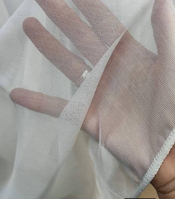 Продаю тюль бамбук біла  однотонна 10 м.