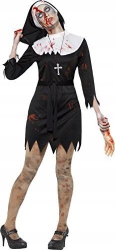 Strój Kostium Przebranie Siostry Zakonnej Zakonnica S Halloween Zombie