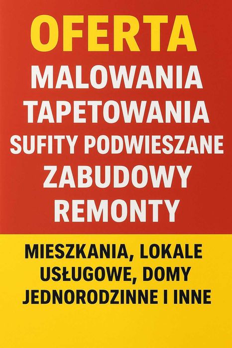 Malowanie, Tapetowanie, Gładzie, Remonty od A do Z