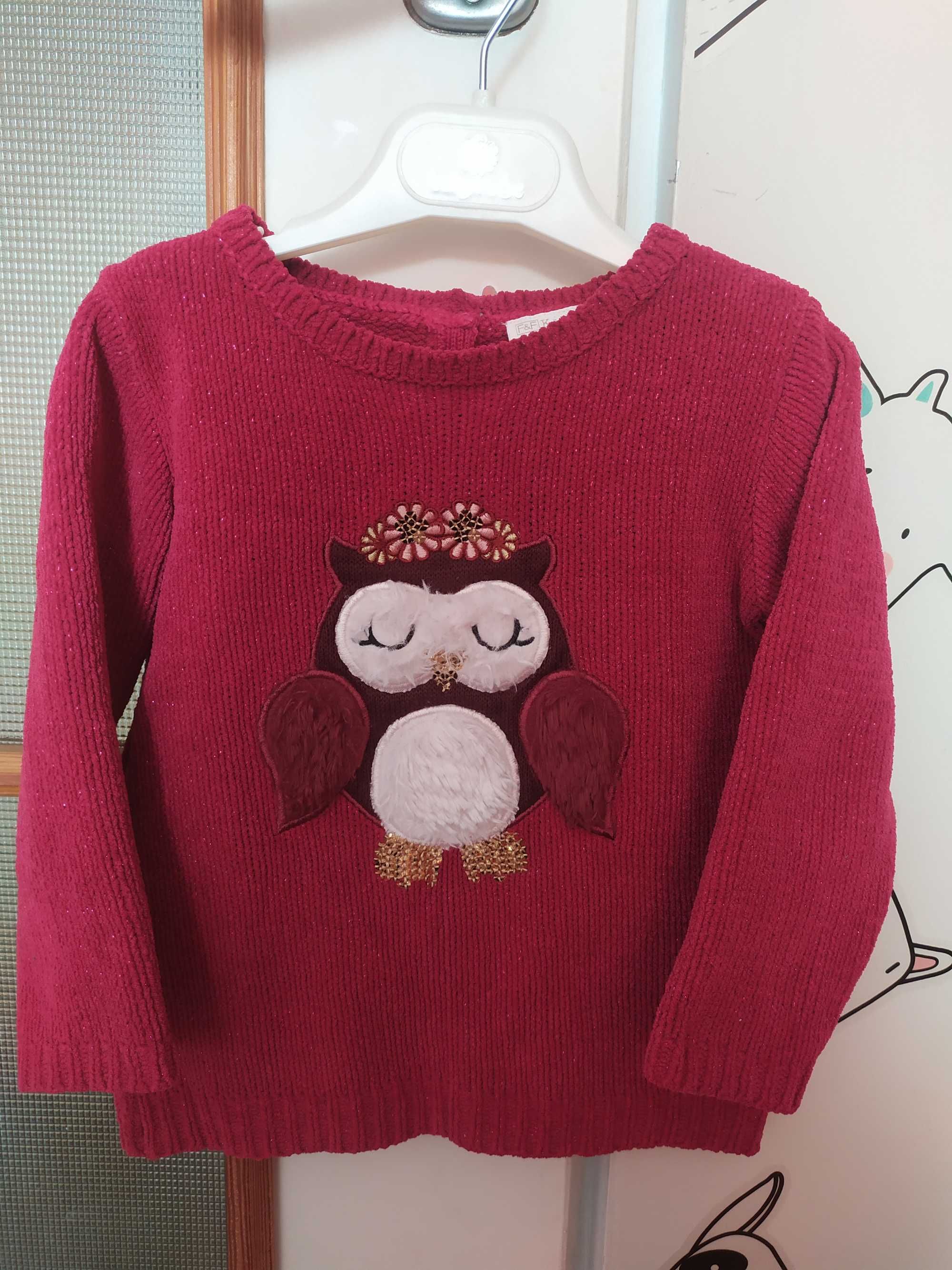 Śliczny dziewczęcy sweterek F&F Kids r.92