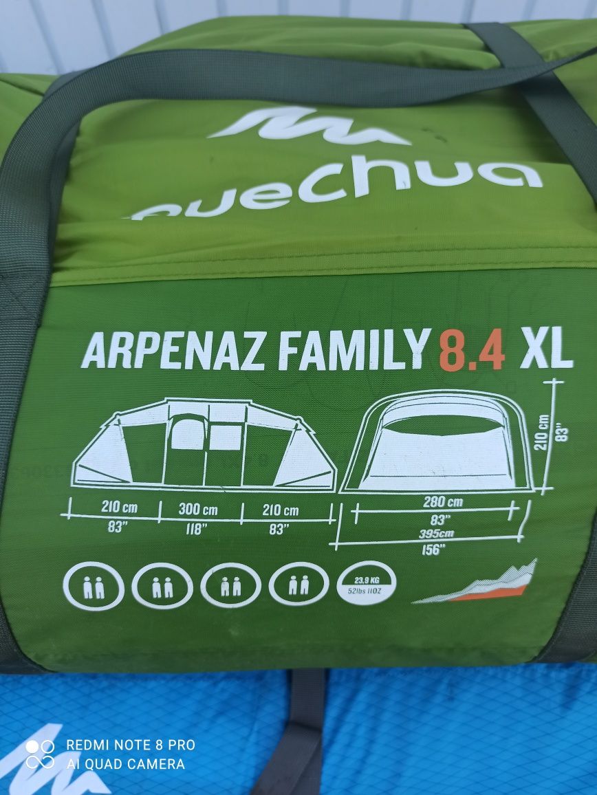 Arpenaz Family 8.4 xl Quechua, намет палатка кемпінг туризм