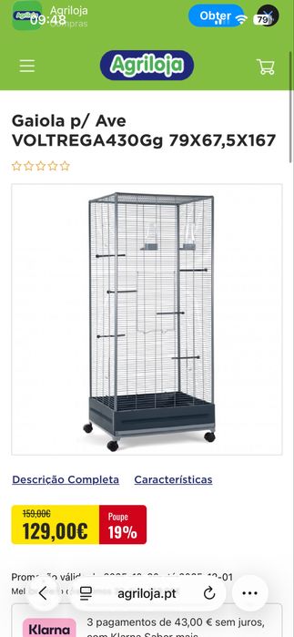 Viveiro com so um dia de uso