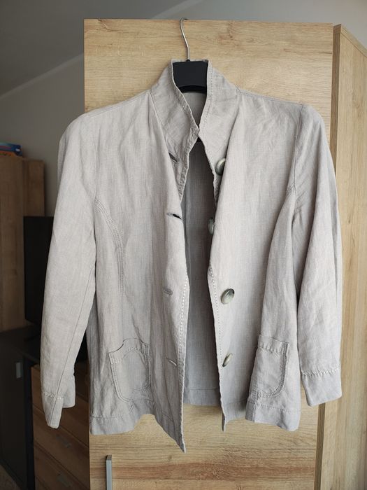Żakiet marynarka narzutka lniana rozm. 36