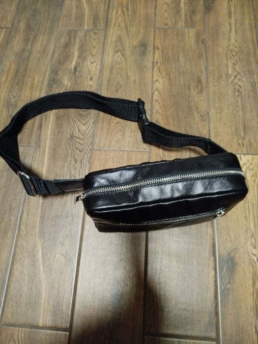 Прямоугольная Сумка Бананка Кожаная Новая