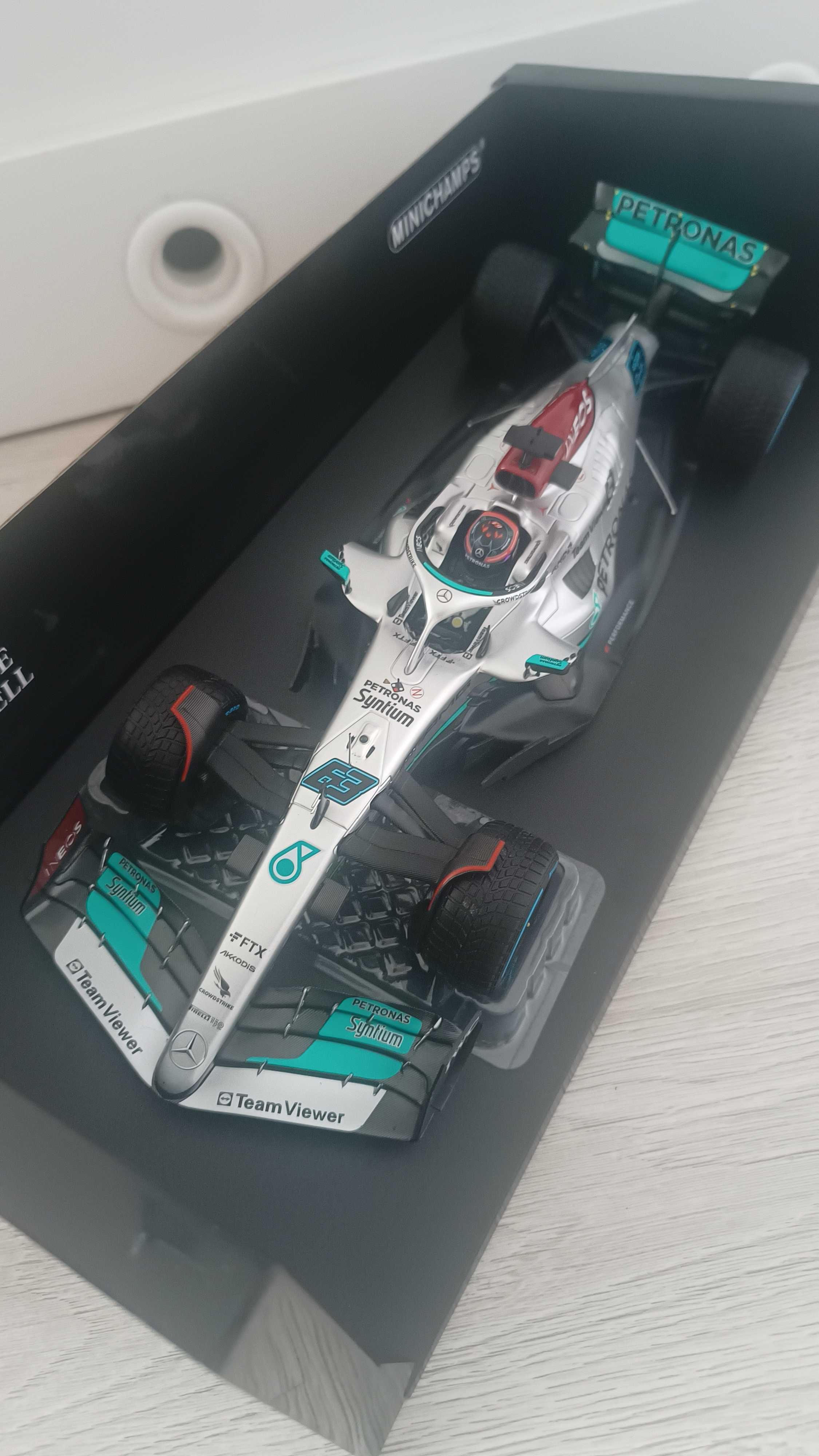 Model F1 Mercedes W13, G.Russell. GP Monaco 2022. Minichamps 1:18