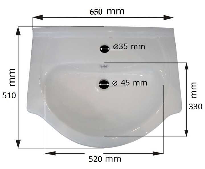 Umywalka łazienkowa, ścienna ceramiczna Roca Victoria