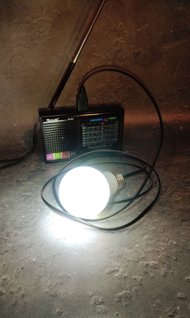USB лампочка для Power Bank, аварійне освітлення, ліхтарик ,фонарик.