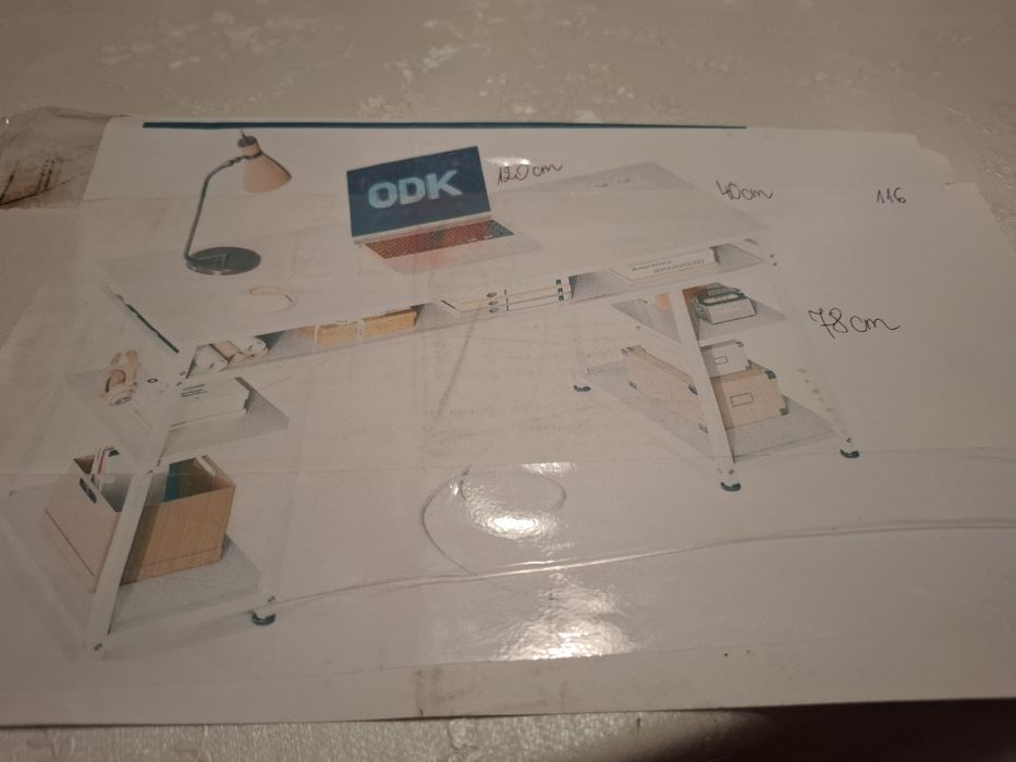 Biurko toaletka 120x40 biale