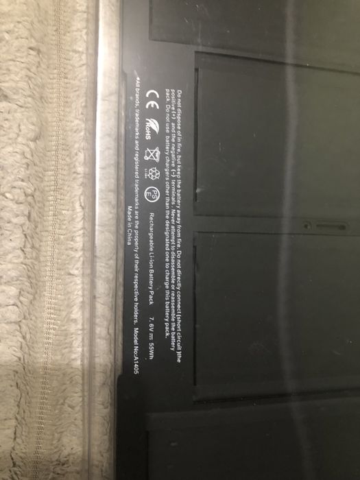 Нова батарея Macbook Air А1405 7,6v