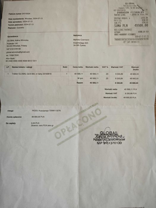 Global qln404/Lovol 404/Maxus  Sprzedamy w dobre ręce.