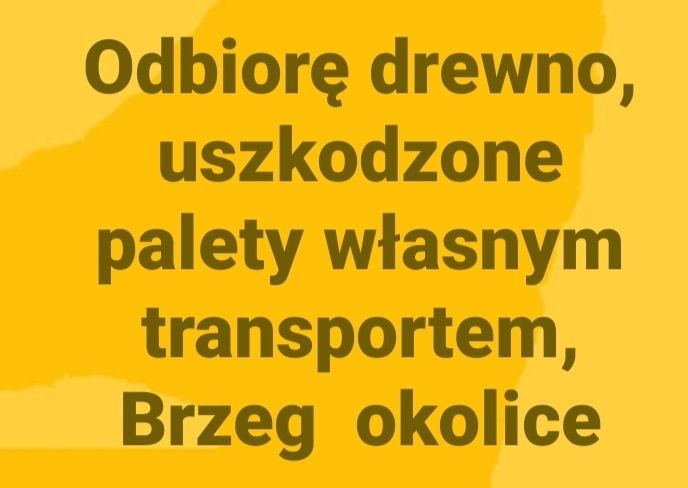odbiór drewna, palet