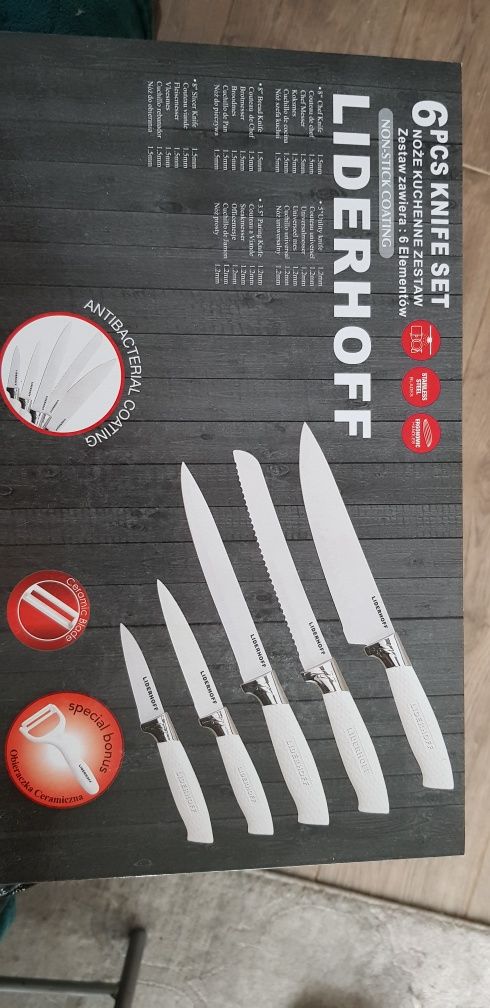 Zestaw 6 noży kuchennych Liderhoff