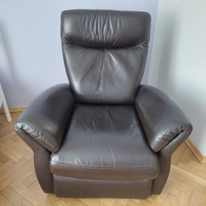 Fotel skórzany z funkcją relax
