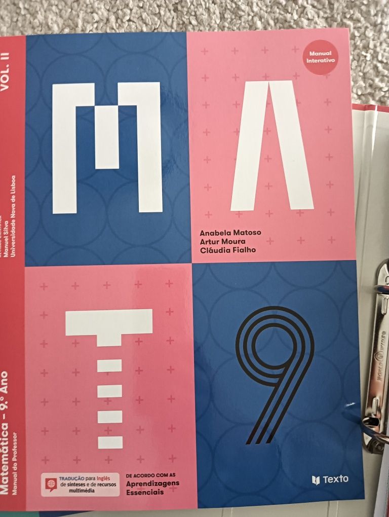 MAT 9 - Matemática 9.º ANO Manual e inclusão NOVOS!