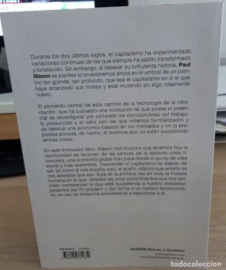 Livro Postcapitalismo de Paul Mason (Espanhol)
