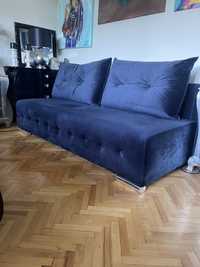 Sofa  kanapa glamour rozkładana  z pojemnikiem  na pościel