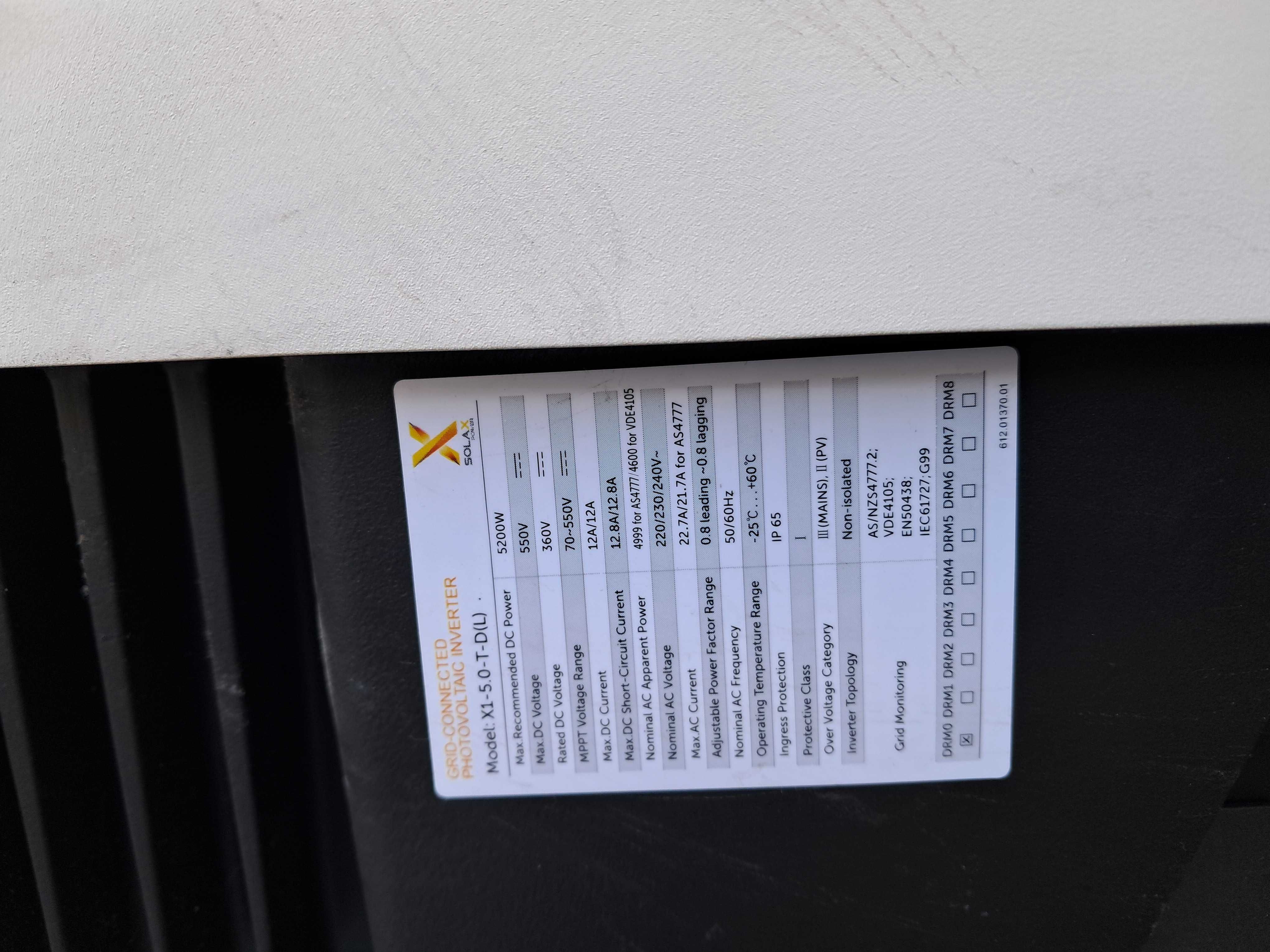 Inversor Solax X1 5.0KW