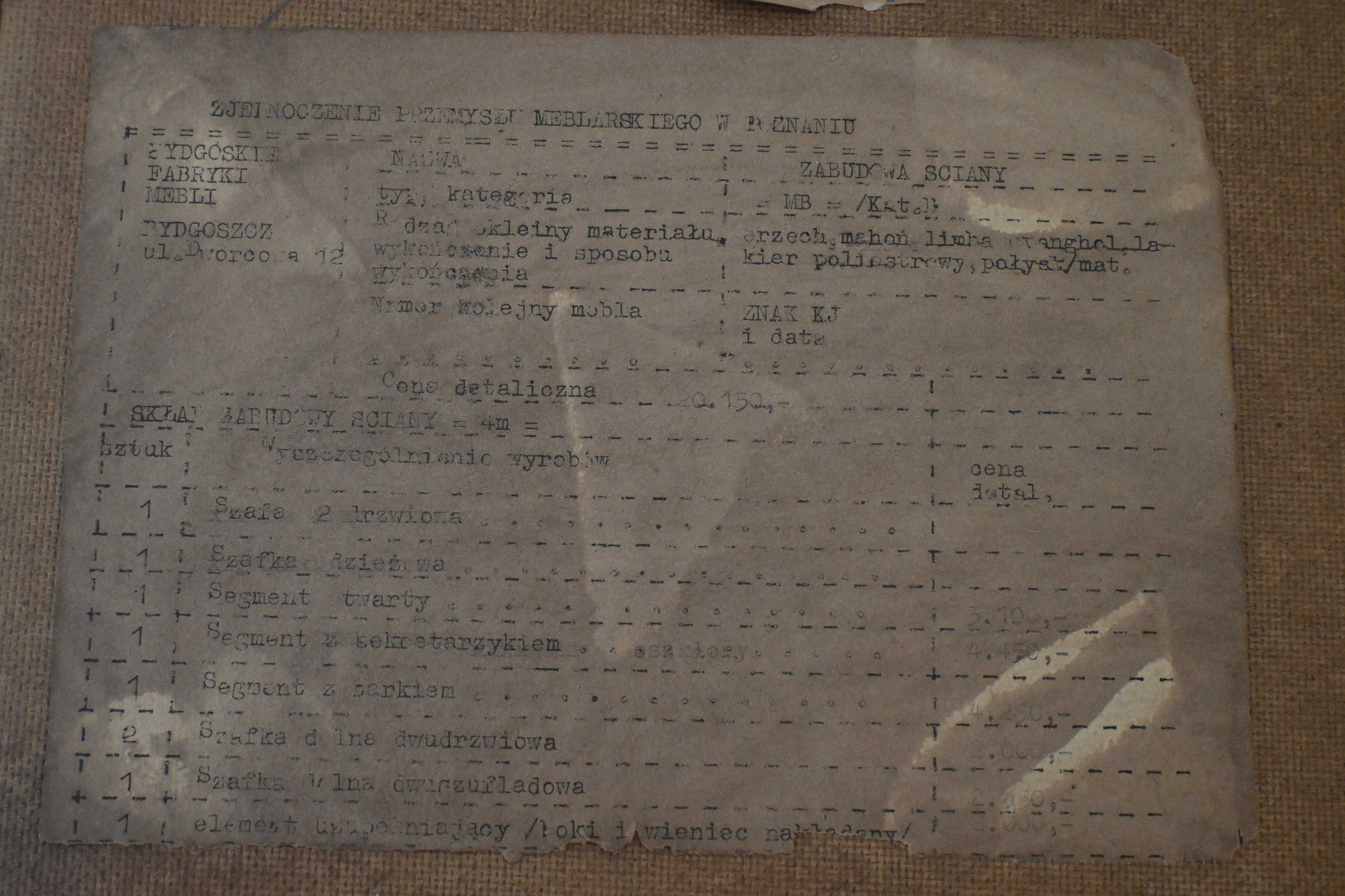Meblościanka - regał - PRL - wysoki połysk - vintage 1974 r. stan bdb