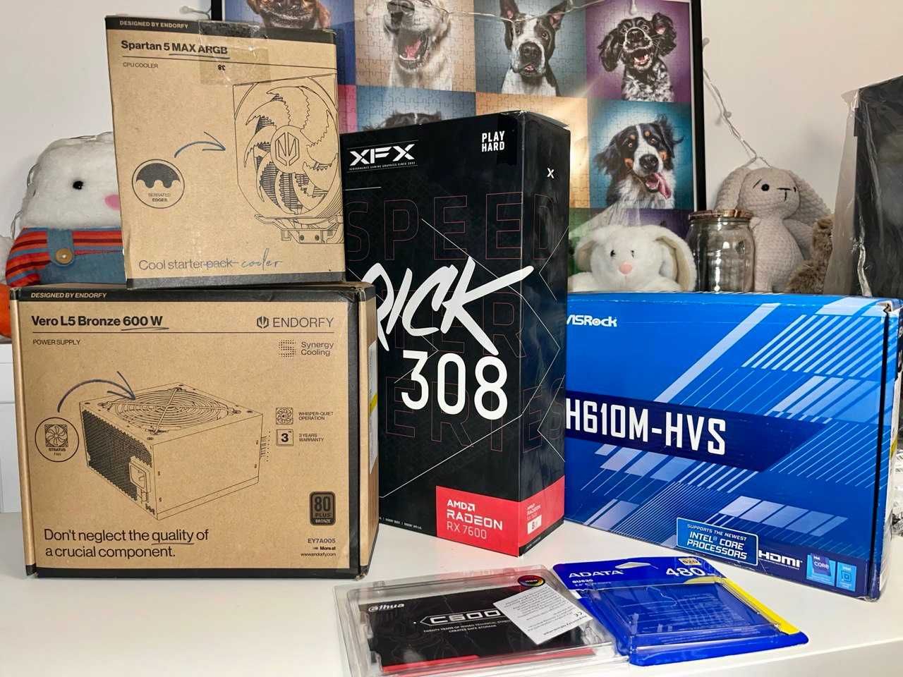 MOCNY KOMPUTER DO GIER – RX 7600| i3-13100F| 16GB| RGB | Windows 11