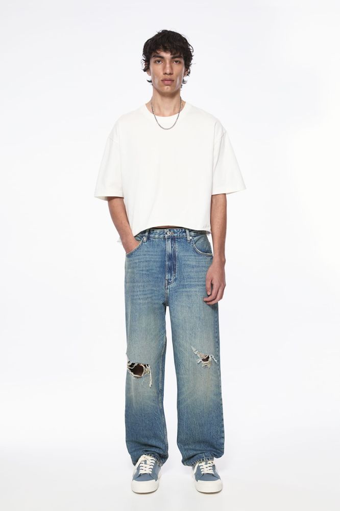 Джинси Pull&Bear Baggy з порватостями