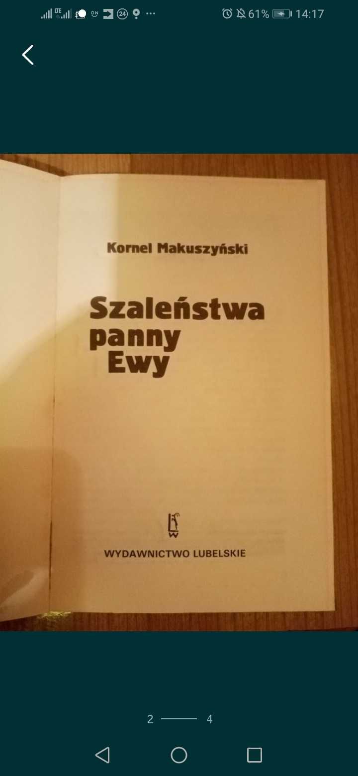 Książka Szaleństwa Panny Ewy - Kornel Makuszyński - Wysyłka!!!